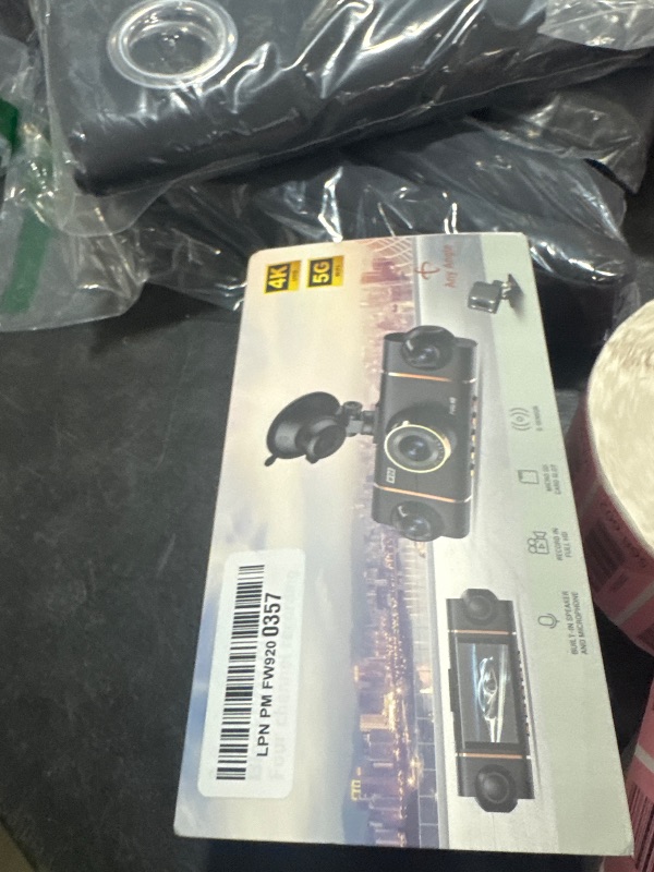 Photo 1 of 4 Channel 360° Dash Cam Front Rear Inside & Left Right,Includes 64GB SD Card