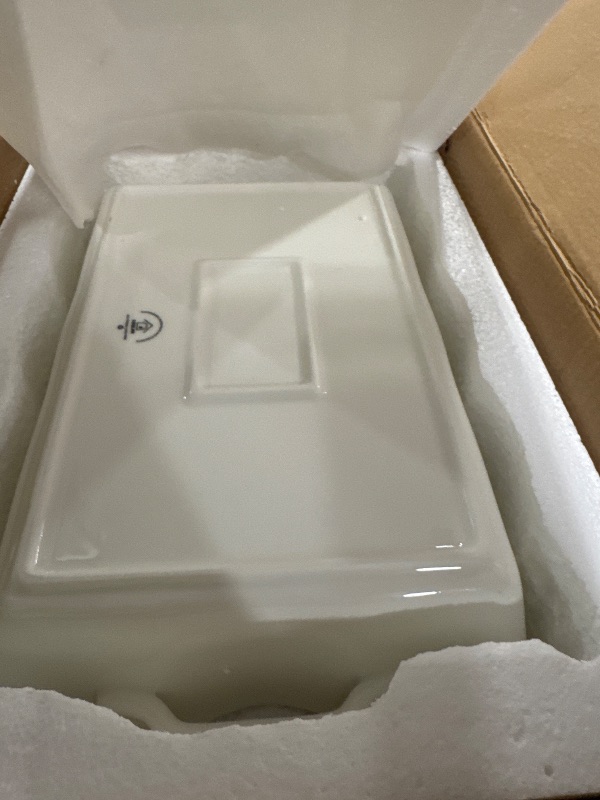 Photo 1 of Sweejar Casserole Dishes for Oven, Ceramic Bakeware Set of 3, Rectangular Baking dish with Handles, Wave Edge Lasagna Pan Deep for Cooking, Cake, Dinner, Banquet and Daily Use (White)