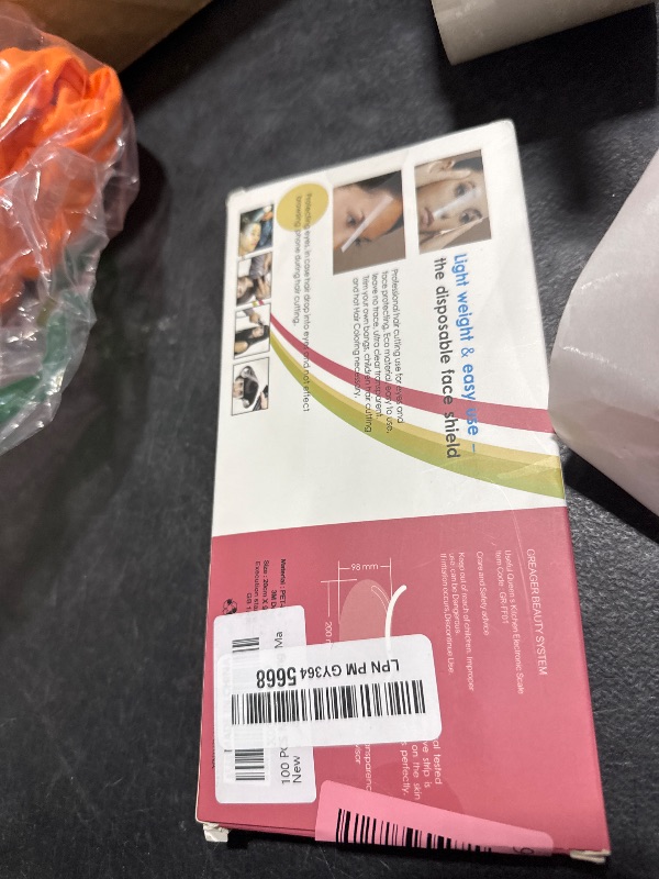 Photo 1 of 100 PCS Microblading Makeup Shower Face Shields Visors, Disposable Face Shields Masks for Hairspray Salon Supplies and Eyelash Extensions Eye Eyelid Surgery Aftercare