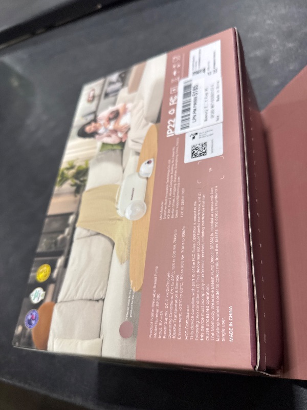 Photo 1 of Momcozy M5 Smart APP Controlled Wearable Breast Pump, Hands-Free Wireless Electric Pump, 3 Modes 9 Suction Levels, BPA-Free, Portable Lightweight, 24mm Flange, 2-Pack Cozy Red