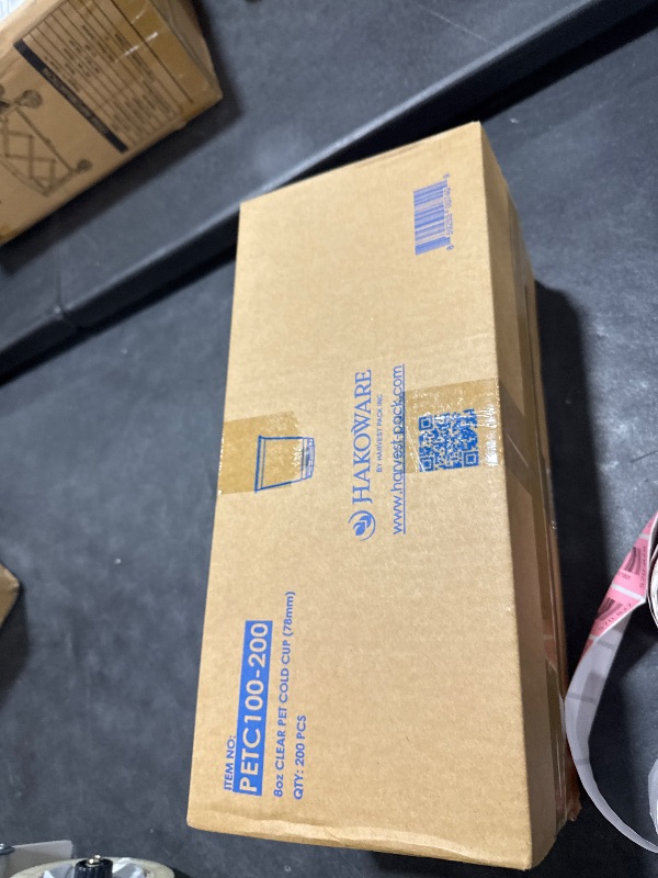 Photo 1 of [200 COUNT]HAKOWARE 8 oz Ultra Clear Disposable Plastic Cold Cups, Disposable Cup 8 oz for Wedding & Party, Plastic Cocktail Cups, Disposable Clear Cup for Iced Coffee & Cold Beverage