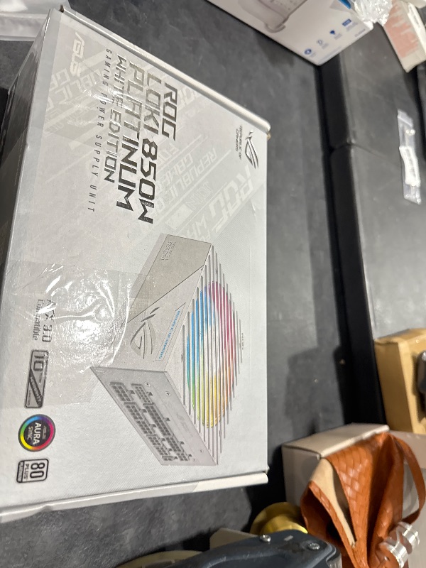 Photo 1 of **NOT FUNCTIONING, SEE NOTES** ASUS ROG Loki SFX-L 850W Platinum White Edition (Fully Modular Power Supply, 80+ Platinum, 120mm PWM ARGB Fan, Aura Sync, ATX 3.0 Compatible, PCIe 5.0 Ready, 10 Year Warranty)