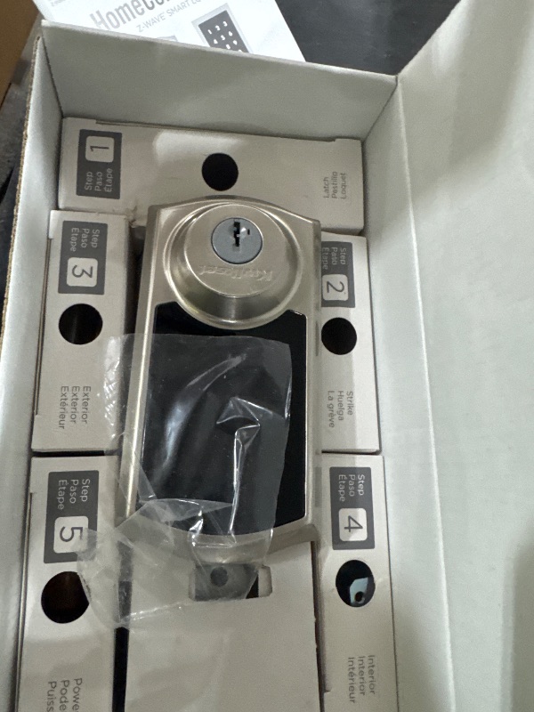 Photo 1 of Kwikset HomeConnect 918 Traditional Z-Wave Long Range Enabled Touchscreen Lock Works with Ring Alarm, Samsung SmartThings Hub Required, Sold Seperately in Satin Nickel