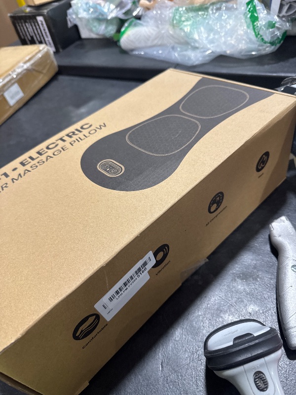 Photo 1 of Upgraded 3-in-1 Portable Lumbar Pillow for Back Relief, Smooth Spine Triple Fusion Back Massager with Stretch, Vibration & Heat, Includes 5000mAh Power Bank for Deep Relaxation on Bed, Sofa & Car