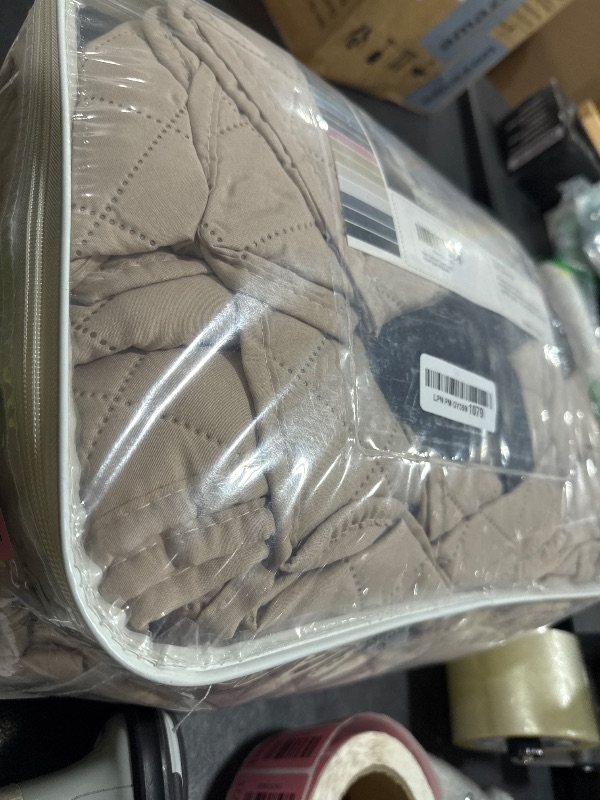 Photo 1 of ROFASVCO Waterproof Sectional Reclining Couch Covers L Shaped Recliner Sectional Sofa Cover 8 Piece Non Slip Washable Corner Recliner Slipcover Set for Pet Dog (5 Seater 1 Console Cover, Natural)