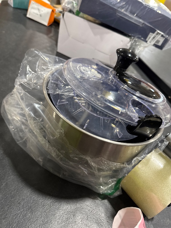 Photo 1 of 
Stainless Steel Salad Spinner Large 5.28 Qt – Fast Drying Lettuce Spinner, Premium Durable Bowl for Washing & Drying Vegetables