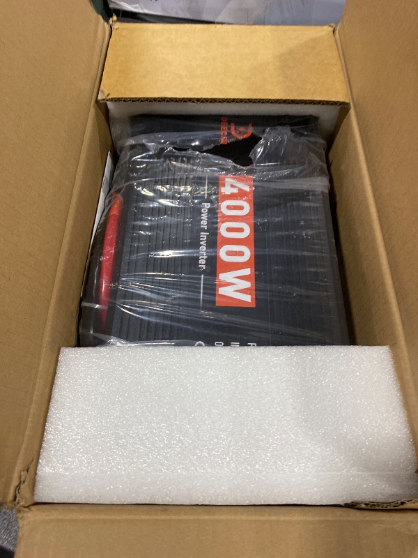 Photo 1 of 4000W Power Inverter 12V DC to 110V/120V AC Converter for RV/Truck/Boat/Camping/Off-Grid Solar Car Power Inverter Peak Power 8000W with 4 AC Outlets,USB & Type-C Port, Remote Controller & LCD Screen