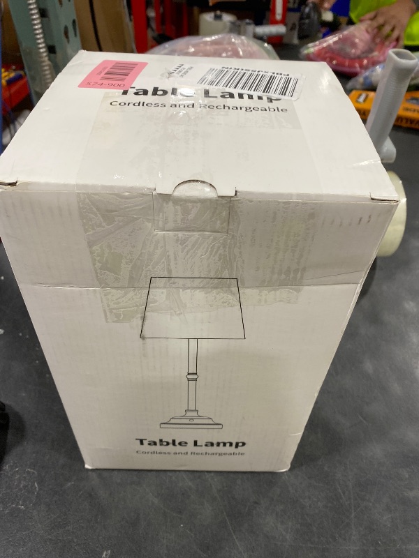 Photo 1 of KDG Cordless LED Table Lamp Set of 2, Portables Fabric Shade Desk Lamps, 4000mAh Rechargeable Battery Powered Lighting, Dimmable Light for Dining Room, Bedroom, Bedside, Night Light, Balcony (Green)