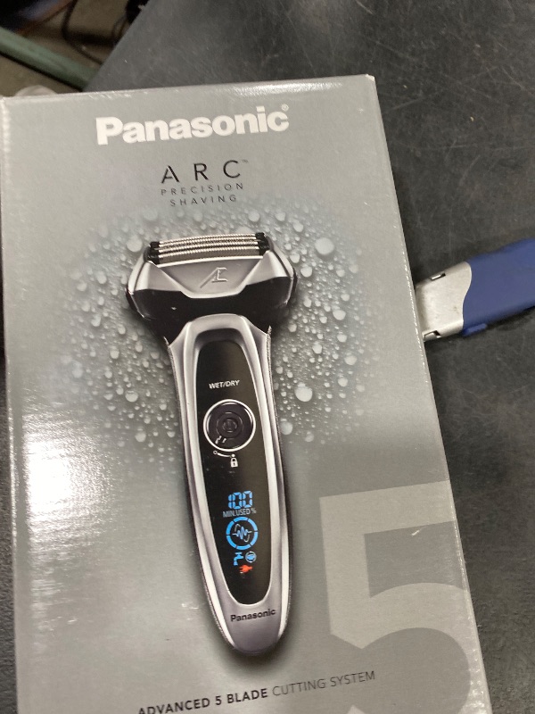 Photo 1 of Panasonic ARC5 Electric Razor for Men with Pop-Up Trimmer, Wet/Dry 5-Blade Electric Shaver with Intelligent Shave Sensor and Multi-Flex Pivoting Head – ES-LV65-S (Silver)