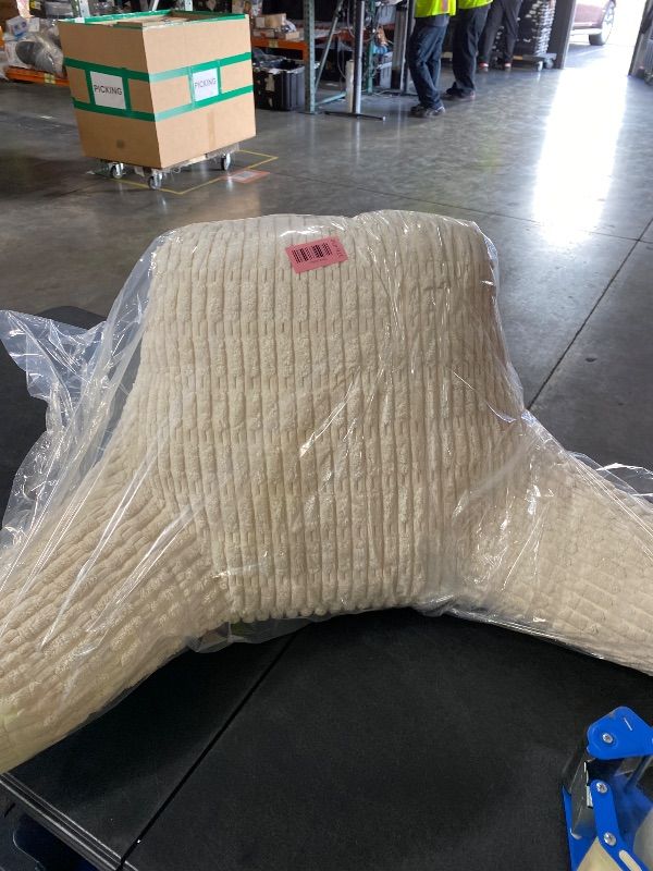 Photo 1 of Blissful Diary Reading Pillow, Backrest Pillow with Shredded Memory Foam for Adult & Children, Designed for Bed and Couch Sitting Up, Includes Arms, Pockets and Washable Cover, Off White