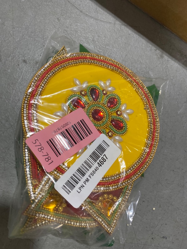 Photo 1 of Handcrafted Colorful Rangoli for Home Interior Decoration Gift Wall Floor Decorations Festival New Year Party Gift Rangoli 12 inch (Circle Exclusive)