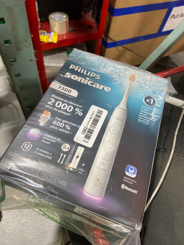Photo 1 of Philips Sonicare 7300 Series Electric Toothbrush - Next-Generation Sonicare Technology, Pressure Sensor, 12 Brushing Settings, SmarTimer, BrushPacer, 21-Day Runtime, Travel Case, White, HX7420/07