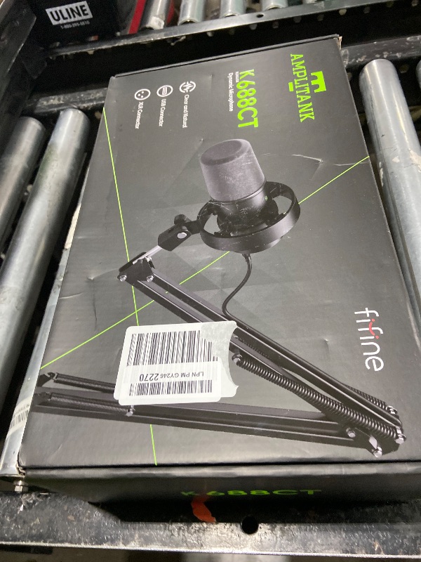 Photo 1 of FIFINE K688 Podcast Microphone Kit, USB/XLR Dynamic Microphone with Boom Arm for PC/XLR Mixer, Gaming Mic with Mute Button, Headphone Jack for Vocal, Voice-Over, Streaming, Music Recording -K688CT