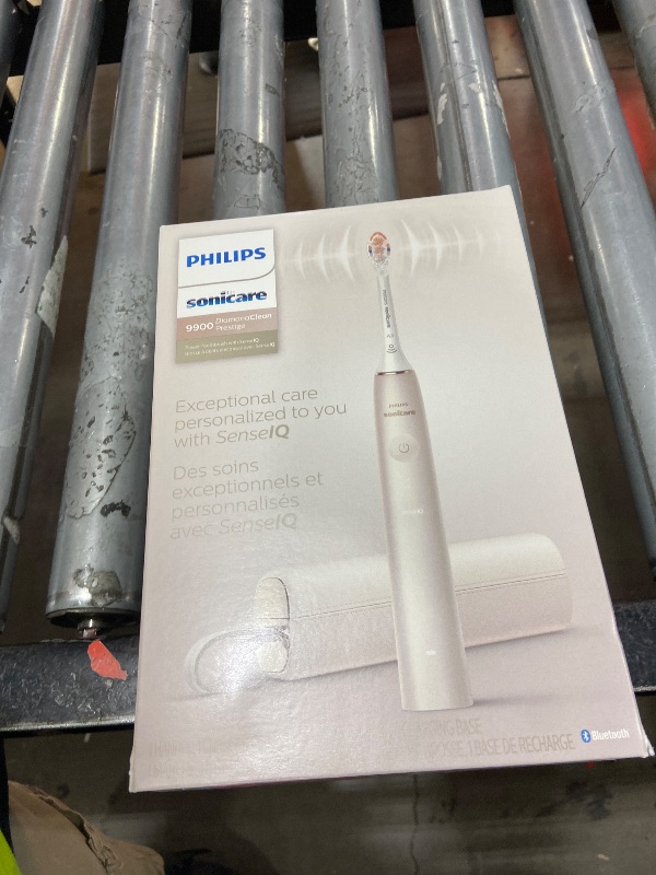 Photo 1 of Philips Sonicare DiamondClean 9900 Prestige Electric Toothbrush - with SenseIQ Technology and Advanced AI App, 5 Brushing Modes, 3 Intensity Levels, Charging Travel Case, Champagne, HX9990/11