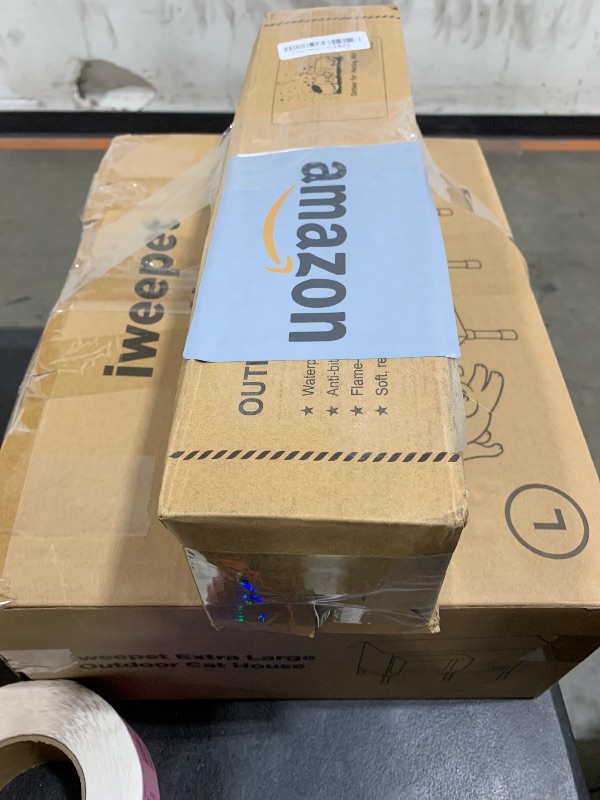 Photo 1 of Upgraded 100% Weatherproof Large Heated Cat House for Outside Cat with Cozy Cushion &Safe Escape Door,Gable Roof Design, Insulated Outdoor Cat Shelter with Soft Heater for Feral Barn Cat Kitty