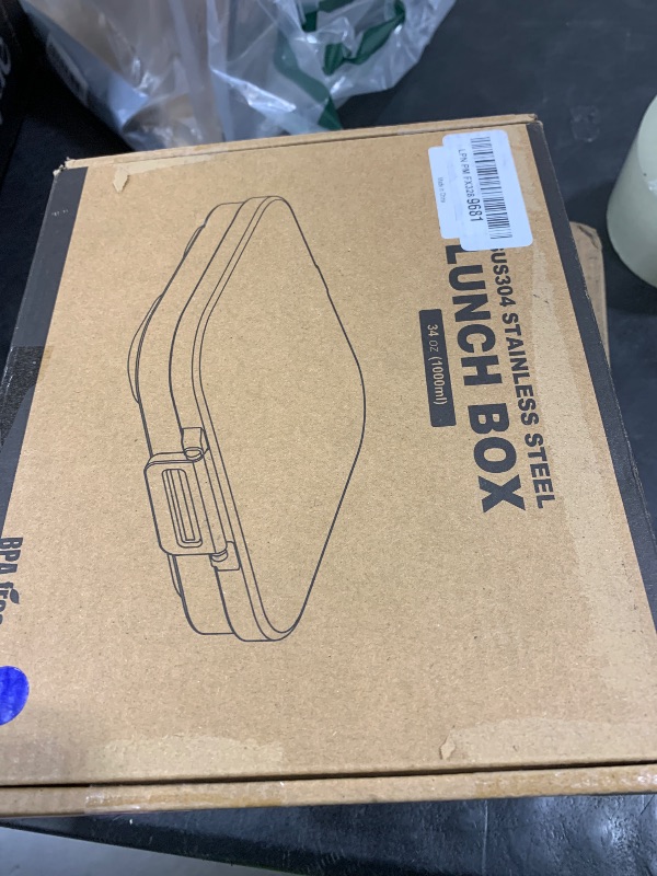 Photo 1 of Howeemo Stainless Steel Bento Box Kids, Leak Proof Metal Bento Lunch Box,3 Compartments 304 Stainless Steel Bento Lunch Containers for School and Office, BPA-Free(Blue)