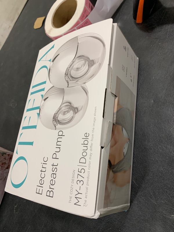 Photo 1 of Hands Free Breast Pump Wearable MY-375 - Strong Suction, Low Noise, Wearable Breastfeeding Pump with 4 Mode &12 Levels, Portable Electric Breast Pump 24mm - 19/21/Insert/Flange, 2 Pack (White)