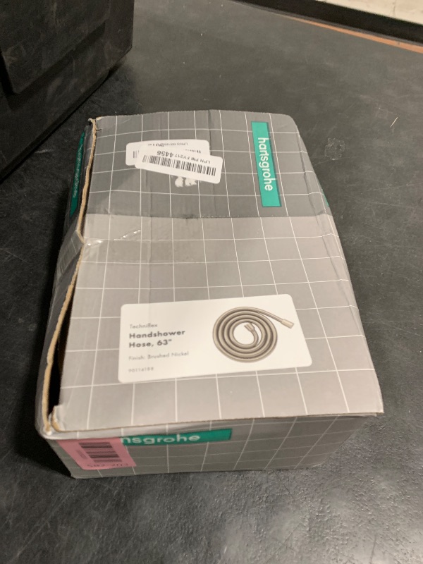 Photo 1 of hansgrohe Techniflex Handheld Shower Replacement Shower Hose 63-inch Easy Install Modern Shower Hose in Brushed Nickel, 28276823
