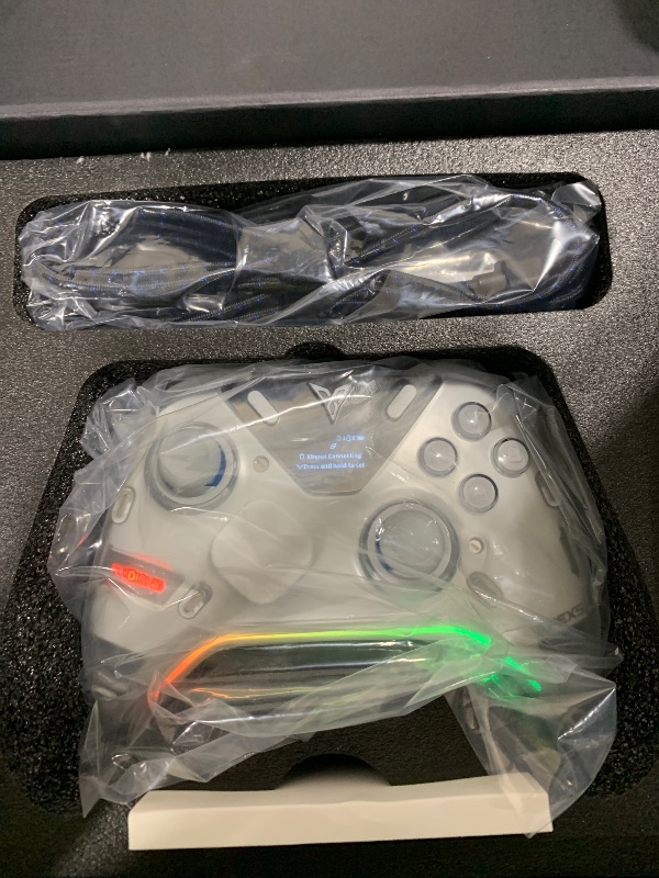 Photo 1 of FLYDIGI Apex 5 PC Controller, Forceflex Joystick 2.0, ForceAdapt Triggers, 3ms Ultra-Low Latency, RGB Light Bar, Full-Color LCD Display,1500mAh Battery PC/NS/Android/TV