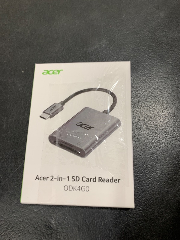 Photo 1 of Acer SD Card Reader USB C, Dual Slots Type C to Memory Card Reader, Aluminum Micro SD Card Camera Adapter for MicroSD, SDHC, SDXC, Compatible with iPhone16/15, MacBook, iPad Pro, Android, Laptop