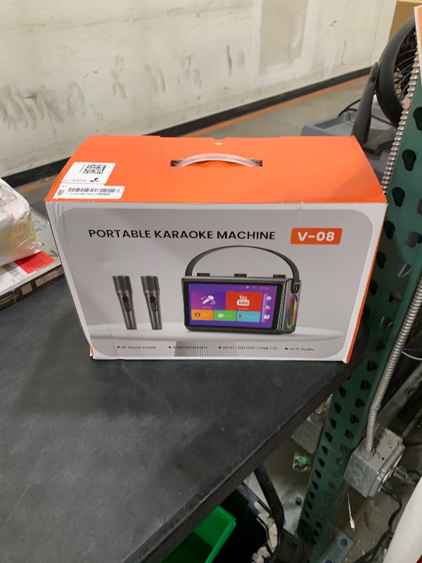 Photo 1 of Karaoke Machine for Adults, Built-in 10.1" HD Lyrics Screen, Supports WiFi Bluetooth HDMI USB and TF, Portable Karaoke Player with 2 Wireless Microphones for Home Party Family Gathering