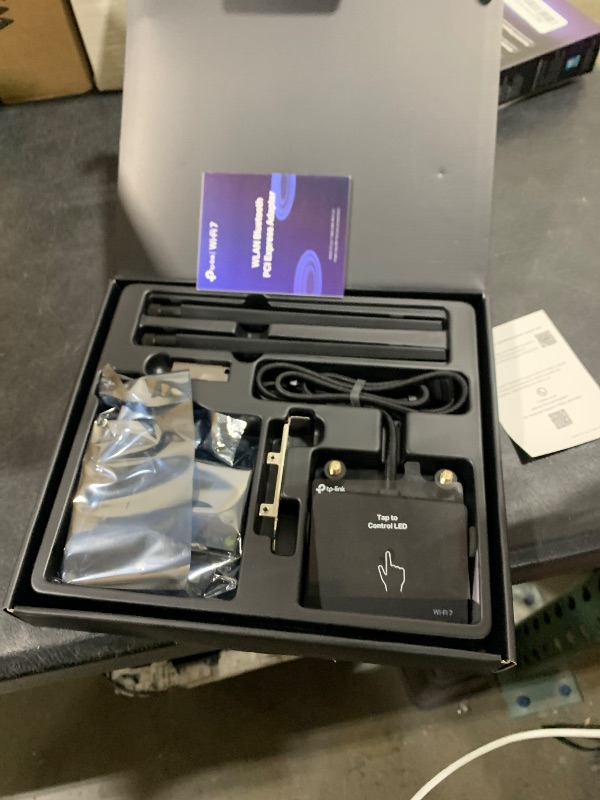 Photo 1 of TP-Link WiFi 7 BE9300 PCIe WiFi Card for Desktop PC(Archer TBE550E), Tri-Band Wireless Adapter, Bluetooth 5.4, Multicolor Status LED, Supports AMD/Intel Motherboard, Not Compatible with Windows 10