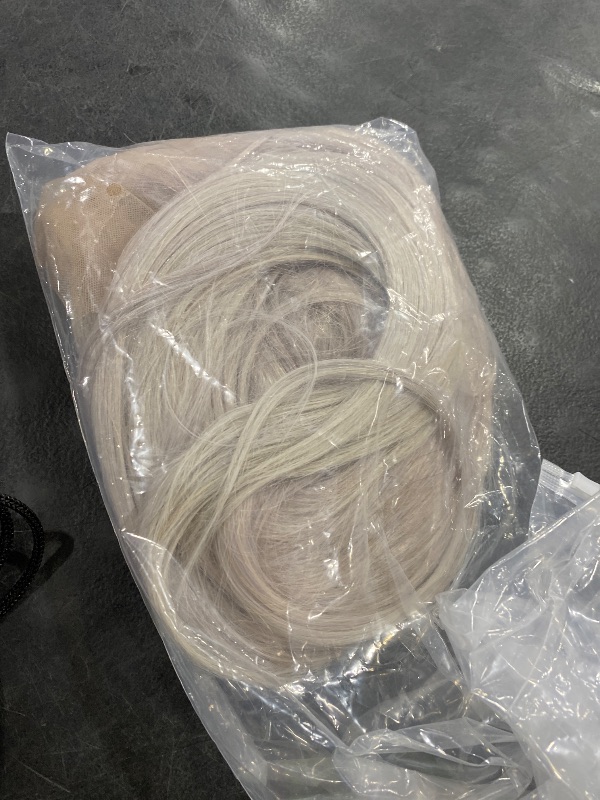 Photo 1 of Grey Lace Front Wigs Human Hair 26 Inch 13x6 Silver Grey Wig Human Hair Pre Plucked Glueless HD Lace Front Grey Wigs for Black Women 180% Density Colored Gray Straight Human Hair Lace Frontal Wig