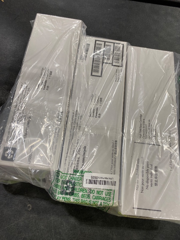 Photo 1 of HP 202X Cyan, Magenta, Yellow High-Yield Toner Cartridge Printers (3-Pack) | Works with Color LaserJet Pro M254, Color LaserJet Pro MFP M281 Series | CF500XM