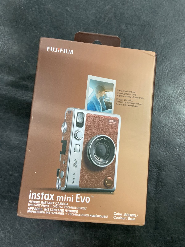 Photo 1 of Fujifilm Instax Mini EVO Instant Camera - Brown