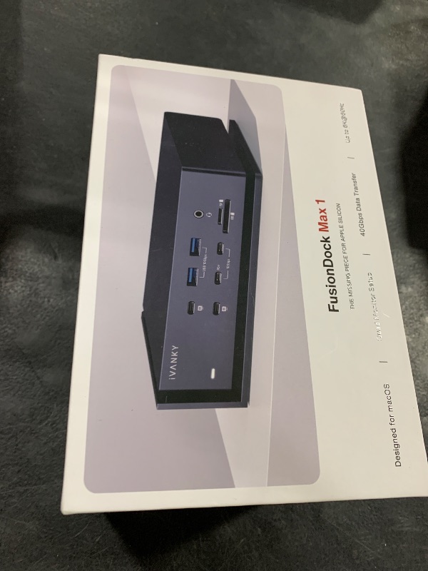 Photo 1 of iVANKY FusionDock Max 1, 20-in-2 Thunderbolt 4 Docking Station Only for M1-M5 Pro/Max MacBook, Quad 6K or Dual 8K Display, 40Gbps Dock with 4 Downstream Thunderbolt 4 Ports, 100W, 2.5G LAN, SD 4.0