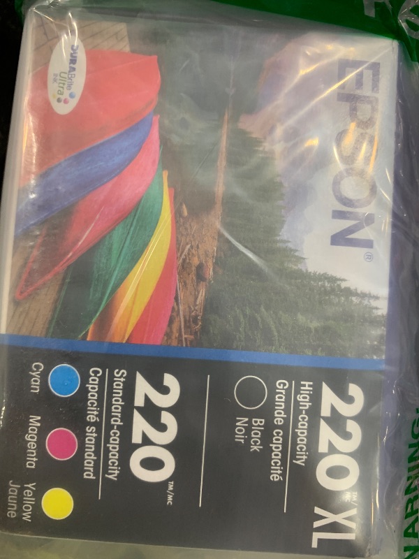 Photo 1 of EPSON 220 DURABrite Ultra Ink High Capacity Black & Standard Color Cartridge Combo Pack Works with WorkForce WF-2630,2650, 2660, 2750, 2760 and Expression XP-320,420, 424