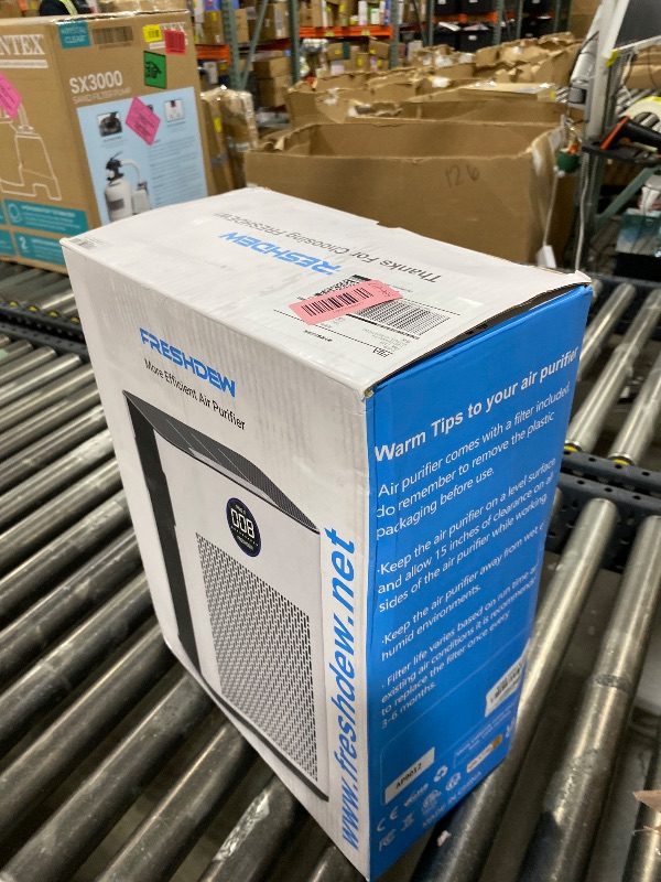Photo 1 of Air Purifier,FRESHDEW Smart WiFi Air Purifiers for Home with H14 HEPA and Activated Carbon Filter, Removes 99.99% of Dust,Odors,Smoke,and Pet Hair Covers up to 2300 Sq.Ft, Quiet and Energy Efficient