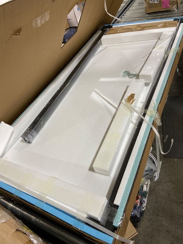 Photo 1 of Shower Doors, 56–60'' W x 72'' H Sliding Glass Shower Door, Matte Black Aluminum Frame, 1/4'' (6mm) High-Strength Tempered Glass, for Walk-in Showers