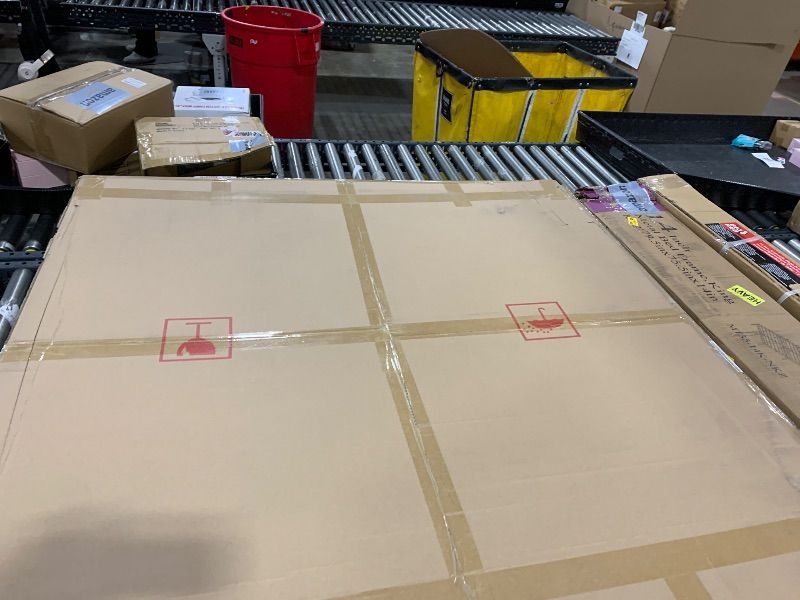 Photo 1 of Chende Large Gold Mirrors for Decor, 44'' Round Wall Mirrors for Dining Room Entryway, Elegant Decorative Mirror with Wooden Frame for Living Room, Bedroom, Fireplace