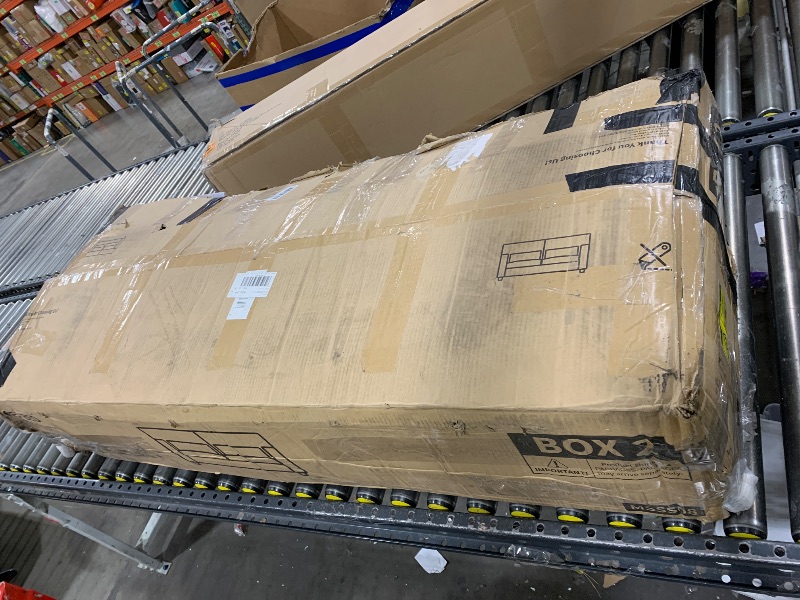 Photo 1 of Marsail Pull Out Sofa Bed, Queen Size Sleeper Sofa with Memory Foam Mattress, 2 USB Charging and Removable Covers, Loveseat for Living Room, Apartment, Supports 600 LBS, Chenille Fabric, Blue