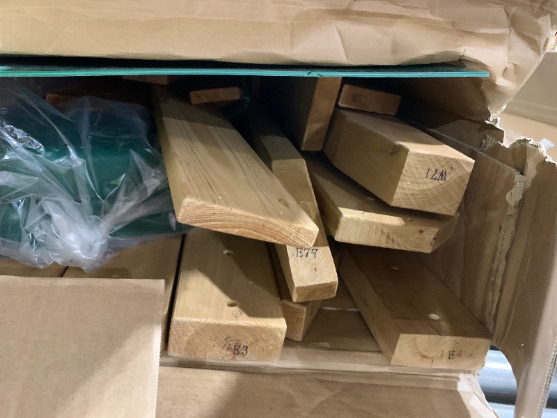 Photo 1 of Backyard Discovery Buckley Hill Cedar Wood Swing Set with Wave Slide, Play Deck, Rock Wall Ladder, Belt Swings, Chalkboard, Canopy Roof, Outdoor Playset