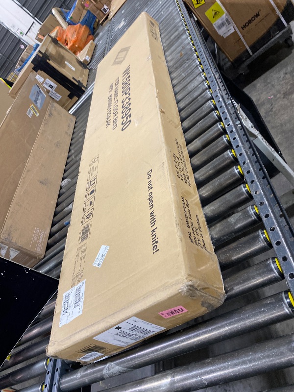 Photo 1 of Bellemave Full Size Floor Bed Frame with Slats and Fence for Kids,Solid Wood Montessori Floor Bed with Door and Safety Guardrails for Girls Boys,White