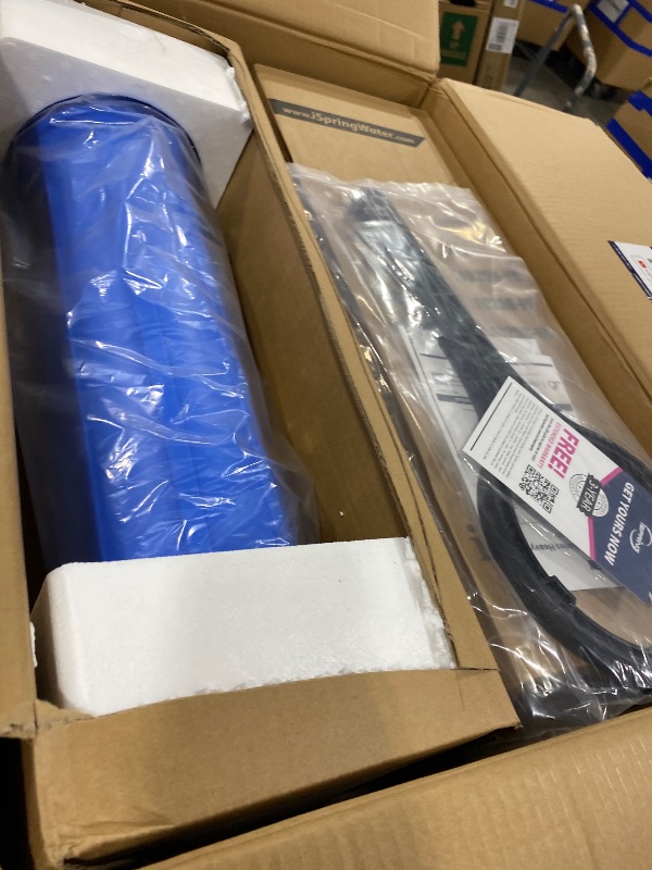 Photo 1 of iSpring Whole House Water Filter System, Reduces Lead, Scale, Chlorine, Chloramine, 3-Stage Whole House Water Filtration System, Model: WGB32B-KDS