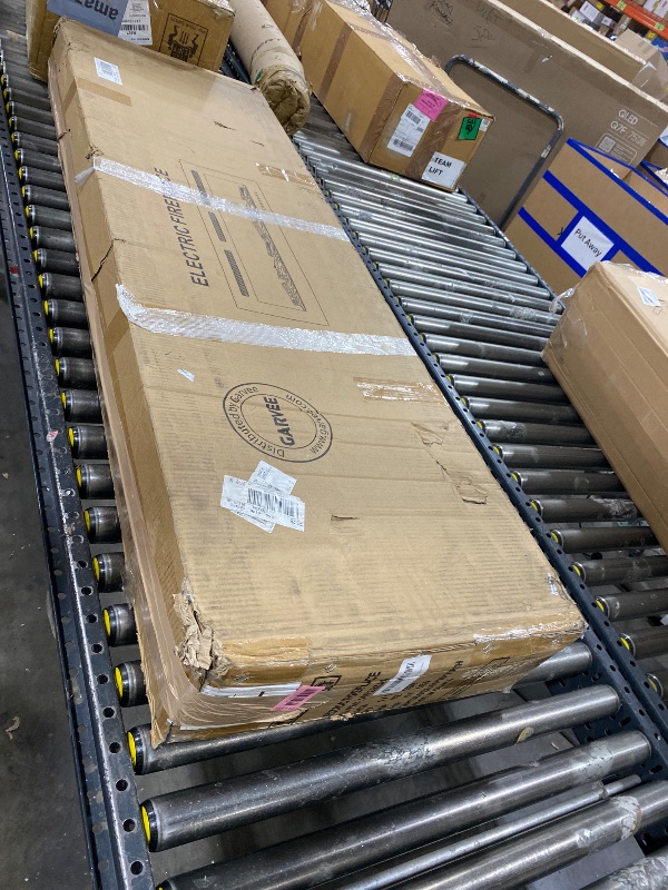 Photo 1 of Garvee 60 Inch Recessed and Wall Mounted Electric Fireplace Insert, 1500W Infrared Quartz Heater with WiFi App and Voice Control, 12 Adjustable Flame Colors, Remote and Touch Screen, Black