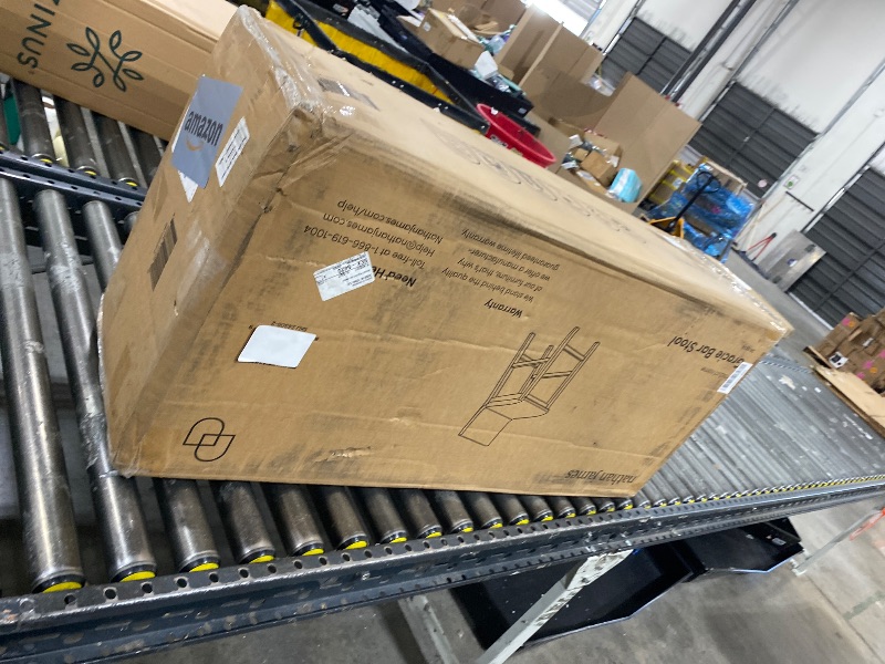 Photo 1 of Nathan James Gracie Modern Counter Height Bar Stool with Back, Counter Stool Upholstered Chair with Natural Textured Linen and Brushed Wooden Legs, Cream Boucle/Light Brown, Set of 2