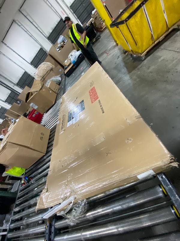 Photo 1 of EchosLife 66x36 LED Lit Bathroom Mirror - Black Framed, Front and Backlit LED Mirror, Anti-Fog Bathroom Mirror with Lights, 3 Colors Stepless Dimmable Mirror, Touch Sense (Horizontal/Vertical)