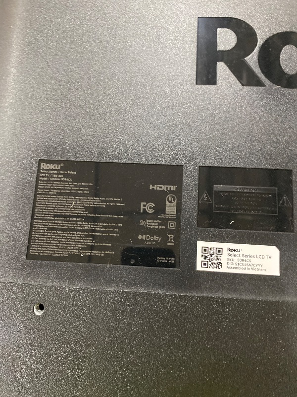 Photo 1 of Roku Smart TV – 50-Inch Select Series, 4K HDR TV – RokuTV with Enhanced Voice Remote – Flat Screen LED Television with Wi-Fi for Streaming Live Local News, Sports, Family Entertainment