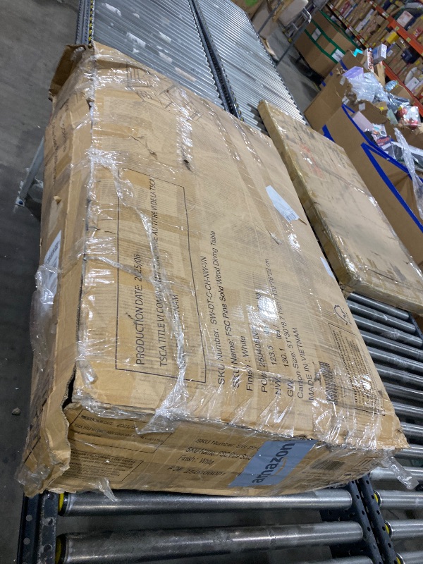 Photo 1 of Kitchen Breakfast Nook Table Set - Solid Wood Corner Bench Dining Set for 4-6 People, L Shaped Bench for Dinner Room, Space Saving Kitchen Booth Seating with Table for Small Space, Pure White