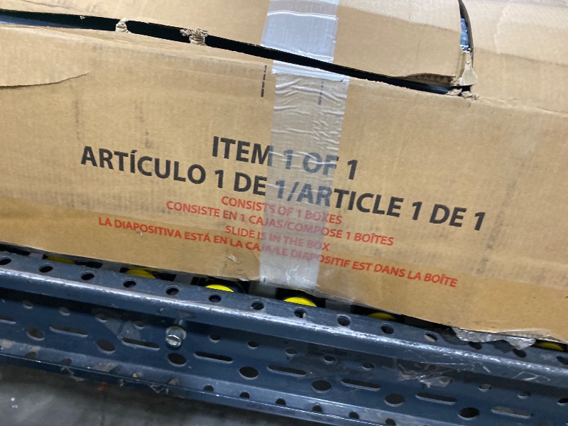 Photo 1 of Backyard Discovery Buckley Hill Cedar Wood Swing Set with Wave Slide, Play Deck, Rock Wall Ladder, Belt Swings, Chalkboard, Canopy Roof, Outdoor Playset