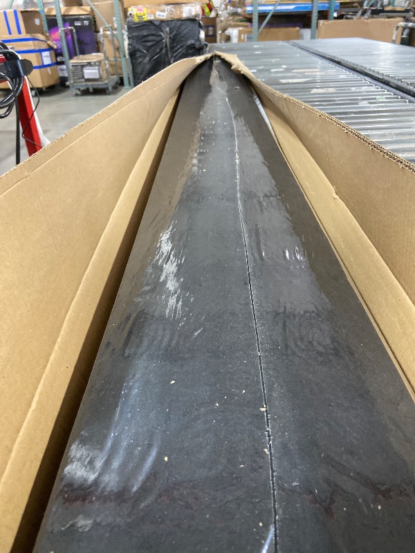 Photo 1 of IMXPW 4-Piece Acoustic Wood Wall Panels, 3D Fluted Soundproof Wood Slat Wall Panels for Interior Wall Decor, 94.5" x 7.9"-Black