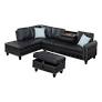 Photo 1 of Devion Furniture Faux Leather Sectional Sofa with ...
