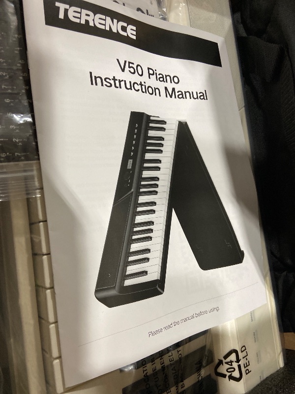 Photo 1 of TERENCE V50 Portable 88 Key Weighted Keyboard,Upgraded Foldable Keyboard Piano 88 Keys with 2*15W Speakers,Touch-Sensitive Panel,Video&Audio Recording,MIDI,Pedal Support for Beginners&Advancer(White)