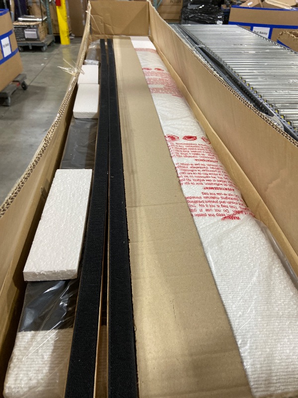 Photo 1 of Merax Queen Size Teddy Fleece Thick Fabric Upholstered Platform Bed with Curved Shaped Headboard, Wood Bed Frame with Solid Round Legs for Kids Teens Adults, White