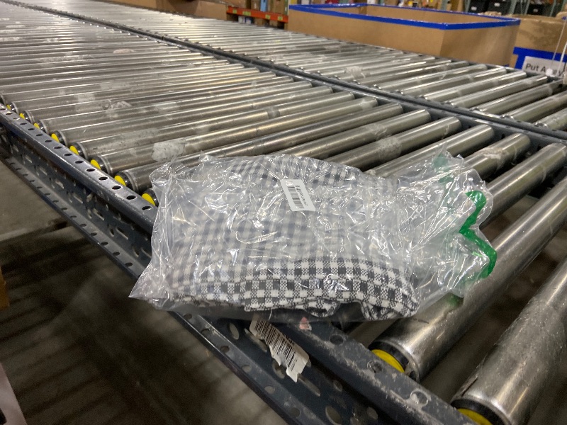 Photo 1 of Native Fab Gingham Check 2 Pack Window Curtain Valance Set - Rod Pocket - Semi Sheer - Farmhouse Small Curtain for Kitchen, Bedroom, Living Room, Bathroom - 54x18 inches - Grey White