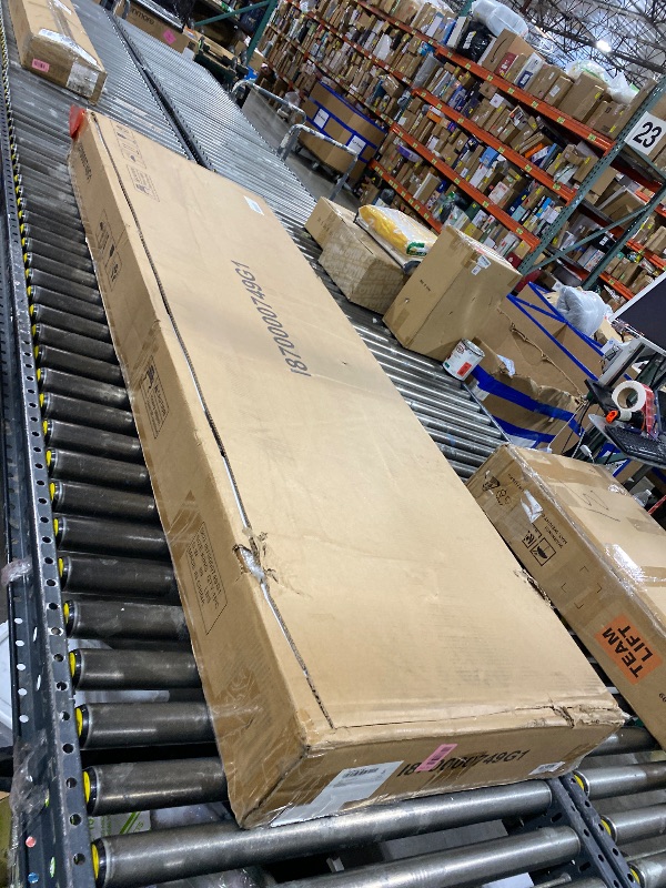 Photo 1 of Feonase King Size Bed Frame with Luxury Wingback and Fast Charging Station,King Platform Bed Upholstered Button Tufted Storage Headboard,Sturdy Wooden Slats Support,Easy Assembly,Noise-Free,Dark Gray